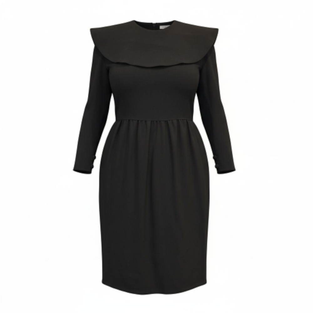 Stunning vintage Sonia Rykiel Paris black crepe dress (late 70s/early 80s)